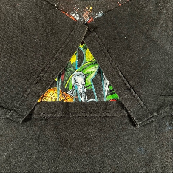 Vintage Y2K Marvel Character Shirt Iron Man Spider Man Ghost Rider Comic Line Up - Picture 6 of 14